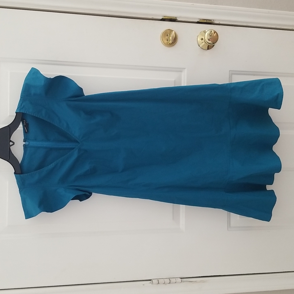NWOT - Blue Ruffled Dress